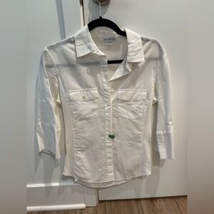 James Perse White Button Down Shirt